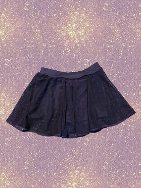 Women's Black Mesh Mini Skirt